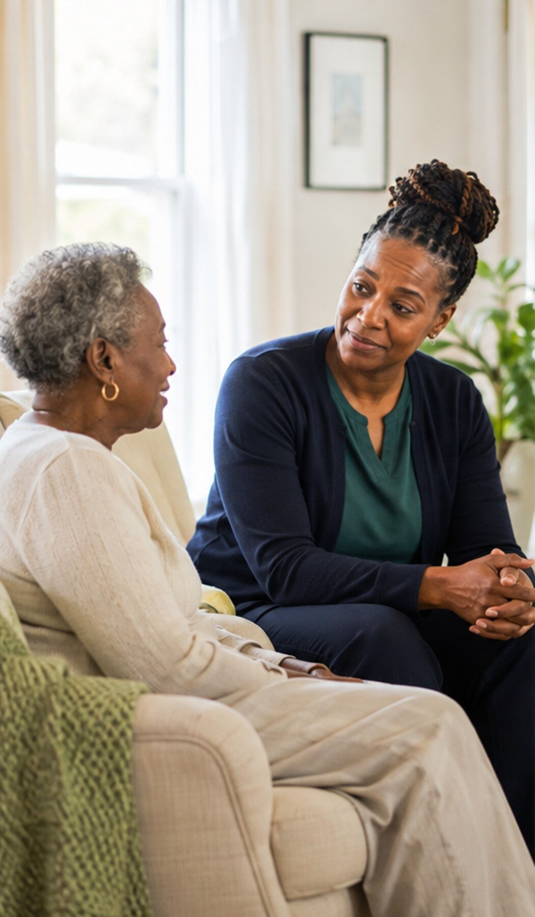 A caring conversation at home